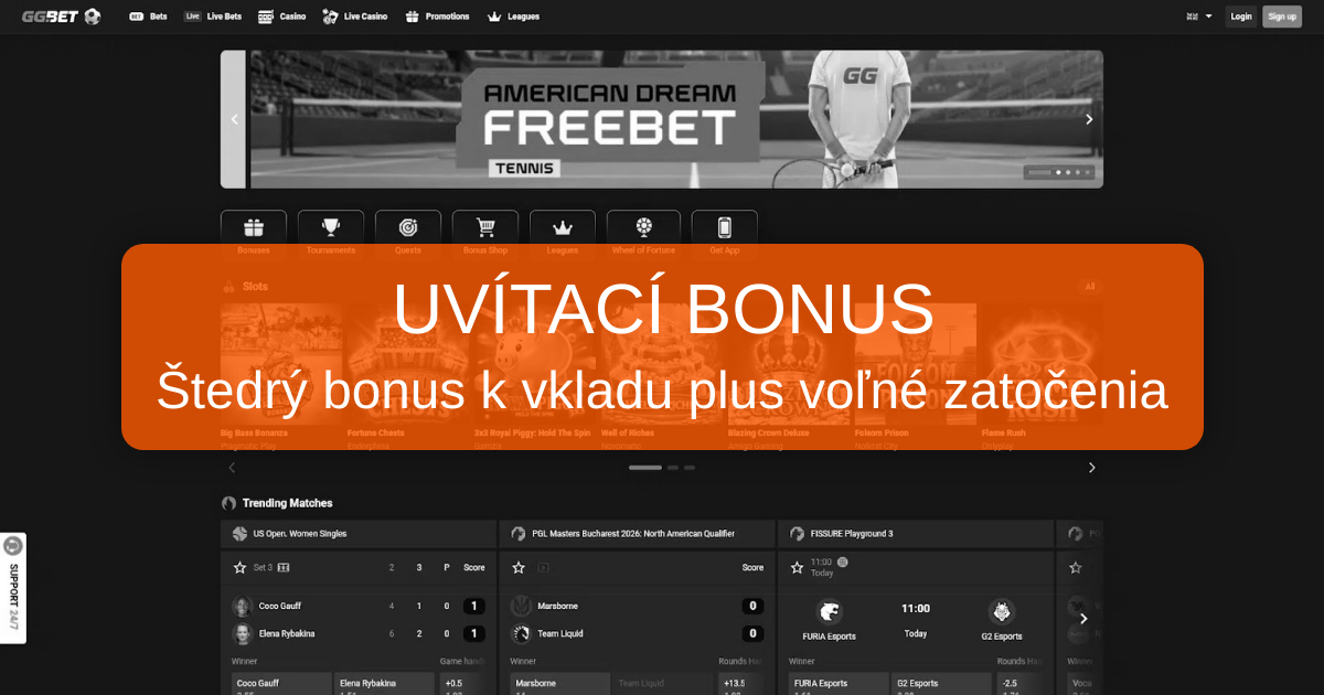 GG BET Casino a uvítací bonus s 900 voľnými zatočeniami