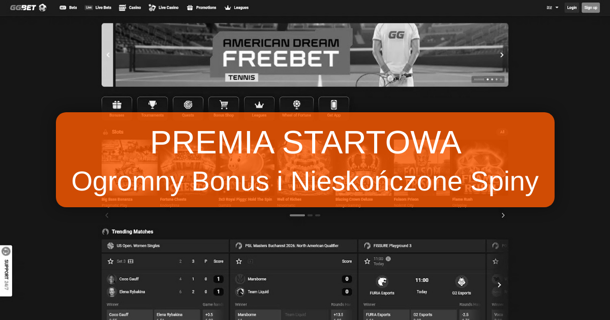Bonus powitalny GG BET Casino: 3 000 € i 900 spinów